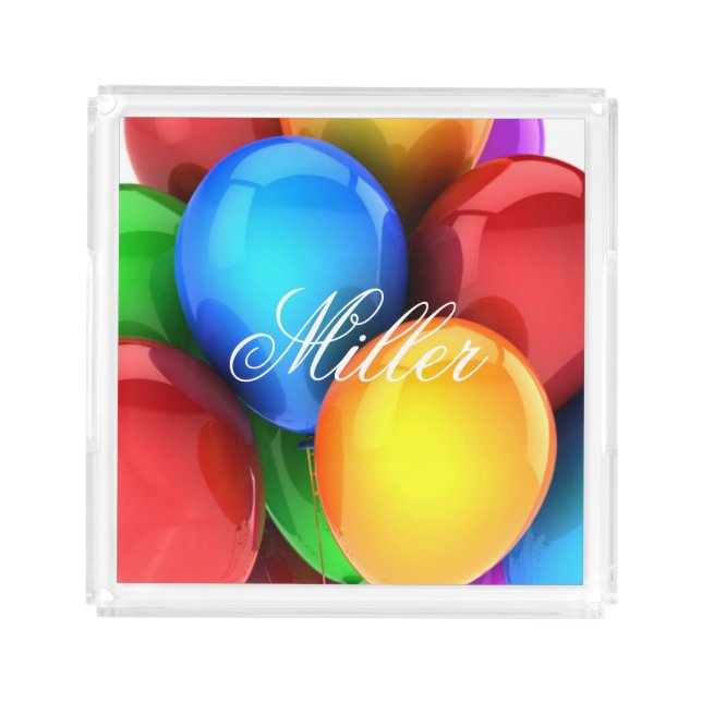 Balloon Design Acryllic Tray (Front)