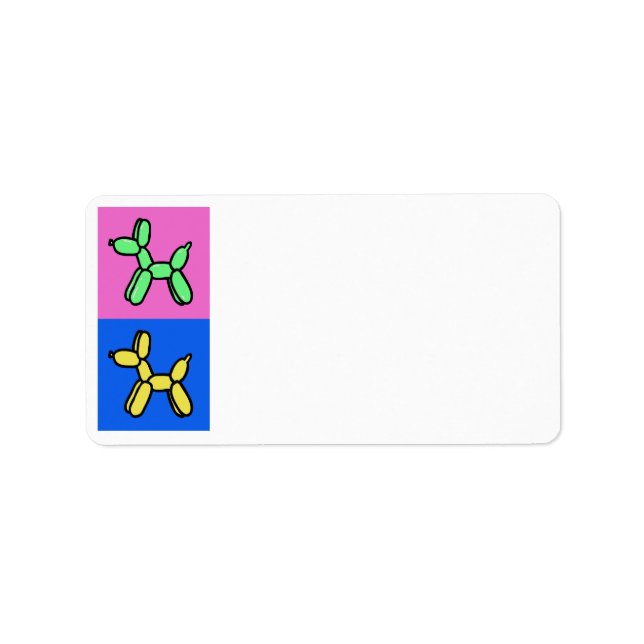 Balloon Dog Address Labels (Front)