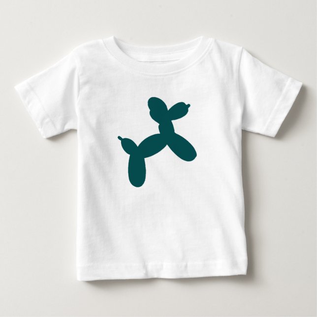 Balloon Dog Baby Romper, Teal Baby T-Shirt (Front)