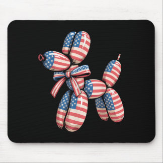 Balloon Dog Balloon Twisting 4th of July American Mouse Pad