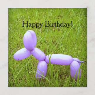 Balloon Dog Birthday Card (with Envelope)