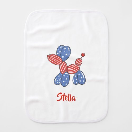 Balloon Dog Burping Cloth