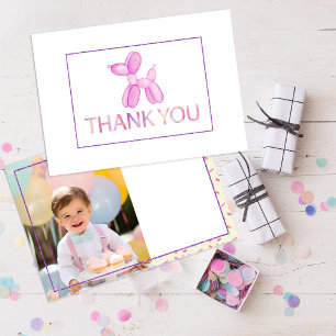 Balloon Dog Kids Thank You Card