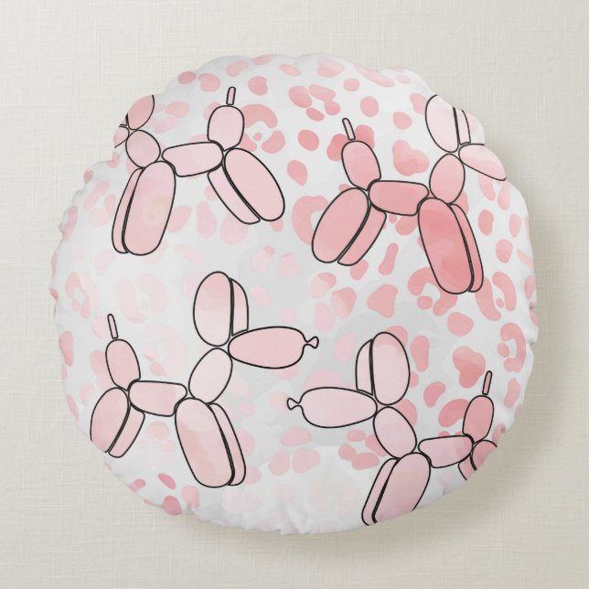 Balloon Dog Round Pillow (Front)