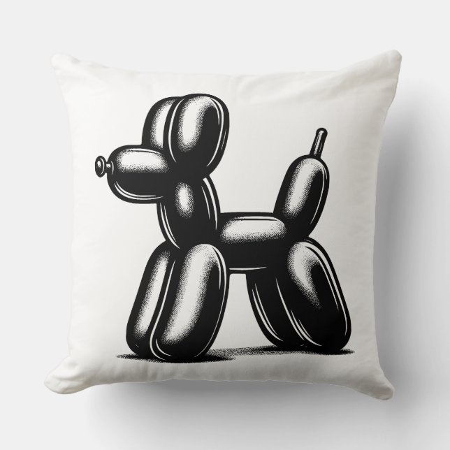 Balloon Dog Throw Pillow (Front)