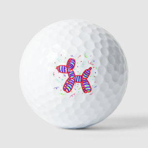 Balloon Dog with Confetti  Golf Balls