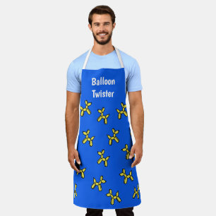 Balloon Dogs All Over Blue Twister Apron