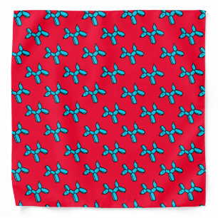 Balloon Dogs in Red & Blue Bandana