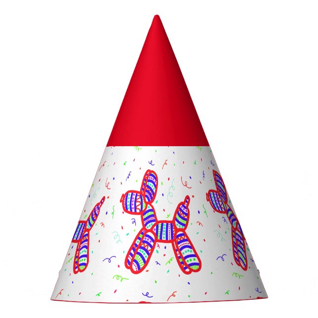 Balloon Dogs Party Paper Party Hats (Front)