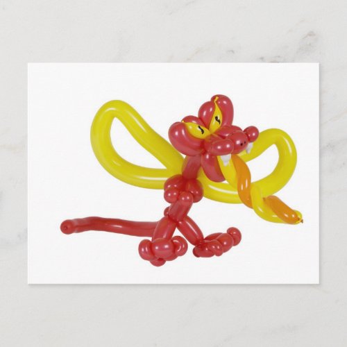 Balloon dragon postcard