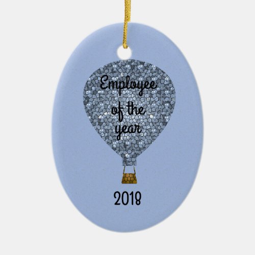 Balloon Employee of the Year Recognition Award Ceramic Ornament