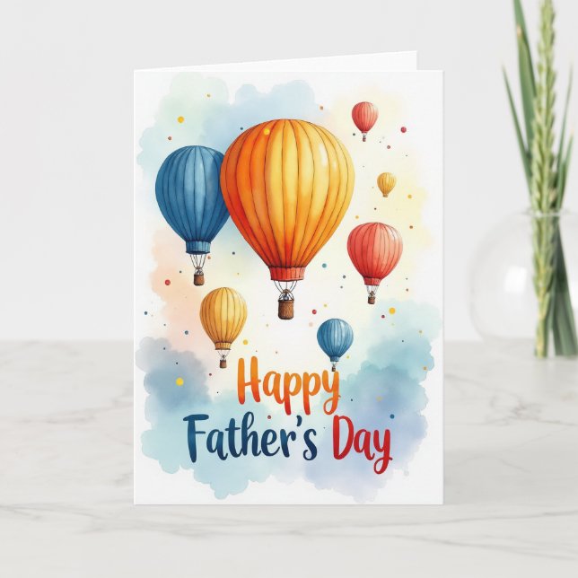 Balloon Fathers Day Art Card (Front)