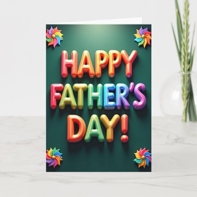 Balloon Fathers Day Card (Front)
