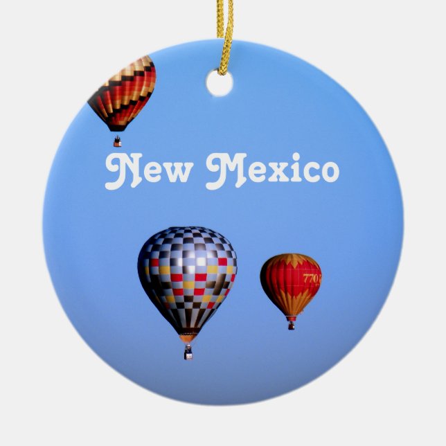 Balloon Festival in New Mexico Ceramic Ornament (Front)