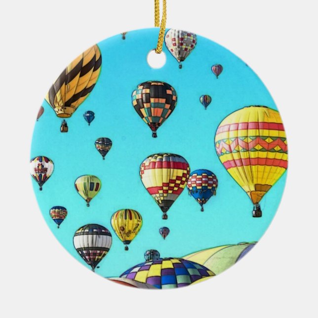 Balloon Fiesta Not Air Balloons Ceramic Ornament (Front)