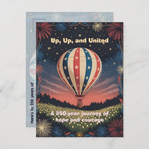 Balloon Fireworks 1776–2026 Backyard Party Invite! Postcard Balloon Fireworks 1776–2026 Backyard Party Invite! Postcard