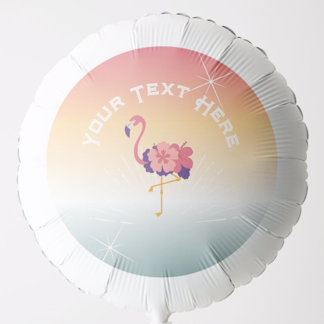Balloon Flamingo Sunset Party Balloon (Front)