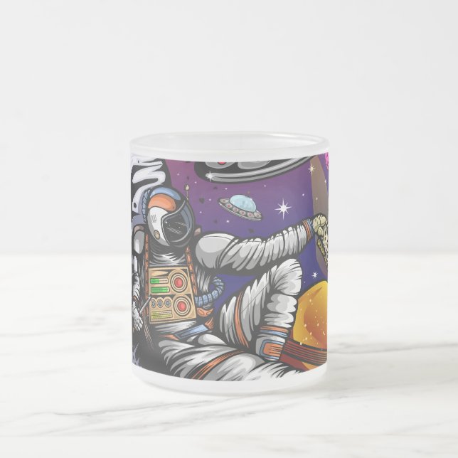 Balloon Frosted Glass Coffee Mug (Center)