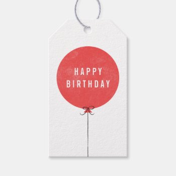 Balloon Gift Tag - Red by AmberBarkley at Zazzle