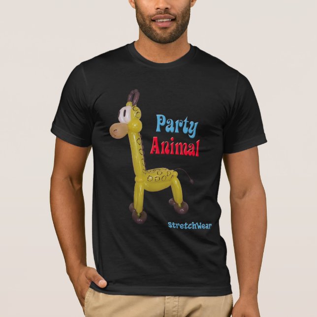 Balloon Giraffe - Party Animal T-Shirt (Front)