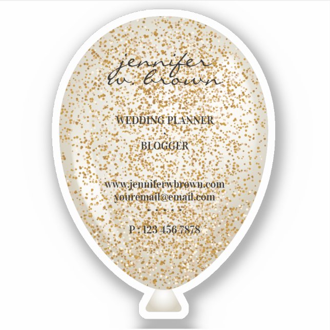 Balloon Glitter Sparkle Texture Sticker (Front)