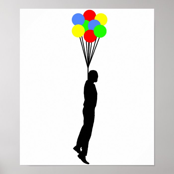 Balloon Hanging Funny Poster