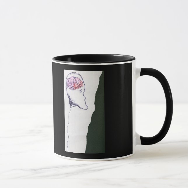 Balloon Head, Floating, a drawing Mug (Right)