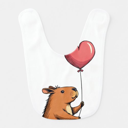 Balloon Heart Baby Bib