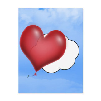 Balloon Hearts (Add Your Text) Postcard
