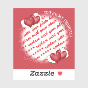 Balloon Hearts Photo Frame Sticker