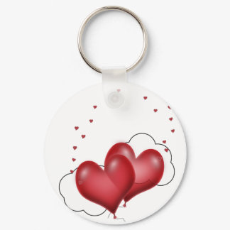 Balloon Hearts With Little Hearts Keychain