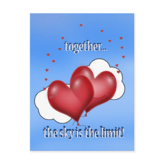 Balloon Hearts with Little Hearts Postcard