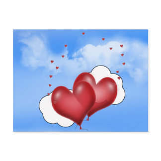 Balloon Hearts With Little Hearts Postcard