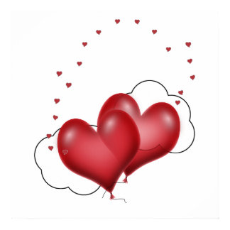 Balloon Hearts With Little Hearts Poster