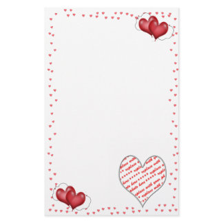 Balloon Hearts with Photo Frame Stationery