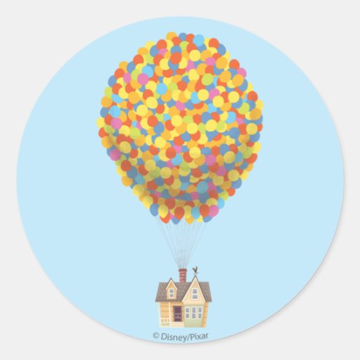 Balloon House from the Disney Pixar UP Movie Classic Round Sticker | Zazzle