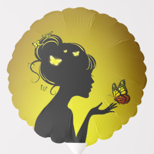 Balloon Inflable The woman butterflies yellow