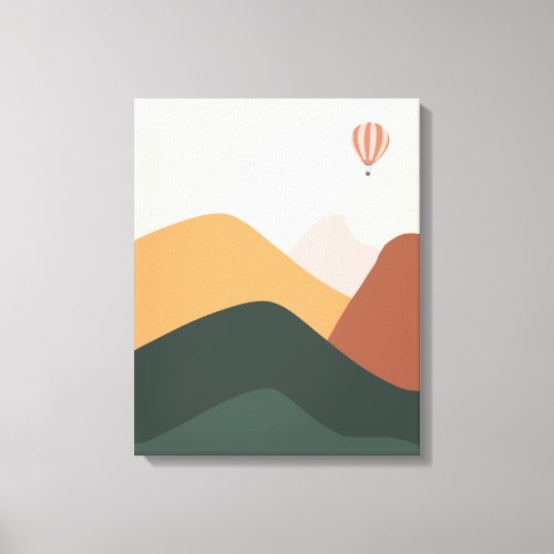 Balloon Landscaped View   Canvas Print