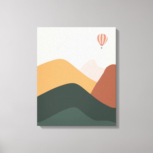 Balloon Landscaped View   Canvas Print (Front)