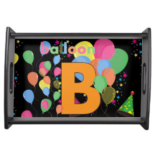 Balloon Letter B Serving Tray