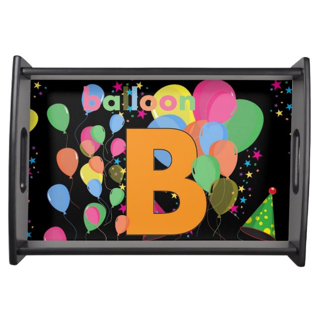 Balloon Letter B Serving Tray (Front)