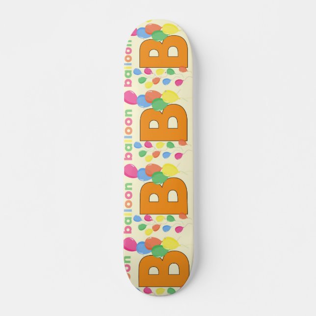 Balloon Letter B Skateboard Deck (Front)
