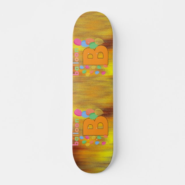 Balloon Letter B Skateboard Deck (Front)