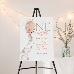 Balloon Little Miss Onederful Girl 1st Birthday Foam Board