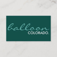Balloon Locations. (color Customizable) Business Card at Zazzle