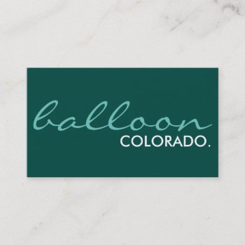 Balloon Locations. (color Customizable) Business Card by identica at Zazzle