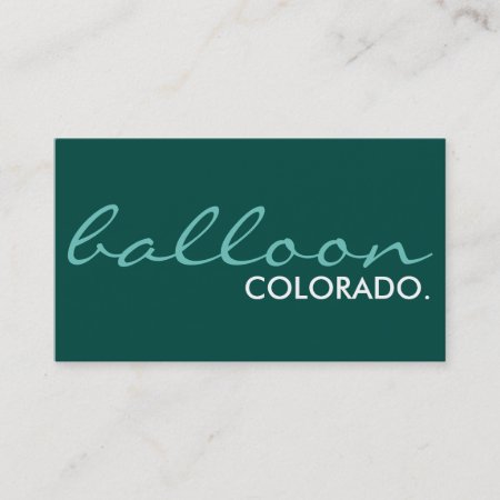 Balloon Locations. (color Customizable) Business Card