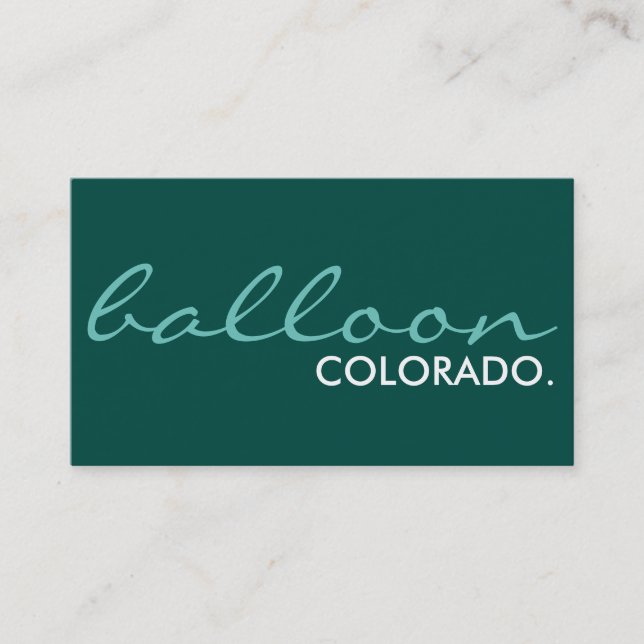 balloon locations. (color customizable) business card (Front)