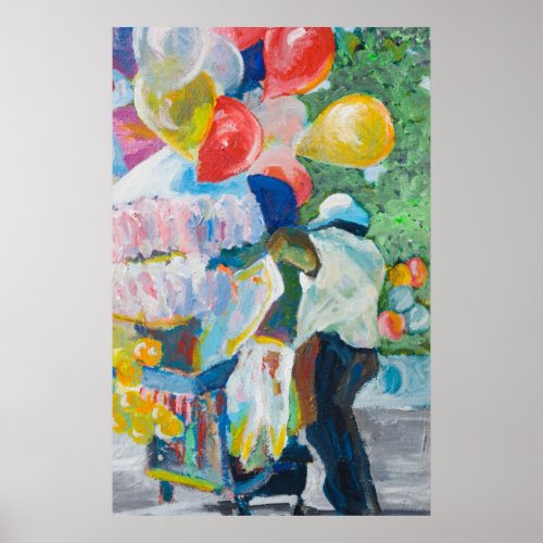 Balloon Man Fine Art Poster