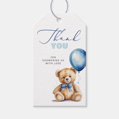 Balloon Minimalist Modern Baby Shower Thank You Gift Tags